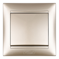 Intermediate switch, Style Series, 10 AX, 250 V AC, 1 gang, intermediate, gold