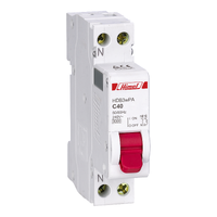 miniature circuit breaker HDB3WP - Phase neutral - 4.5 kA - 1P+N - C - 10 A